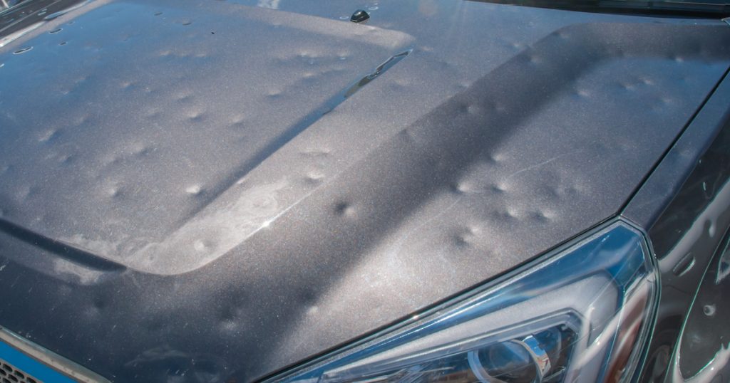 Car Damaged with hails